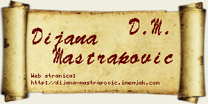 Dijana Maštrapović vizit kartica